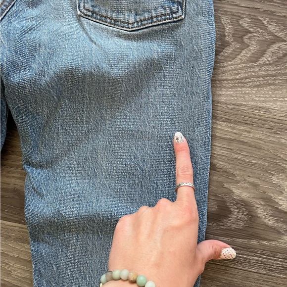 Levi's Blue Straight Leg Wedgie Jeans with Faded Wash - Picture 6 of 6